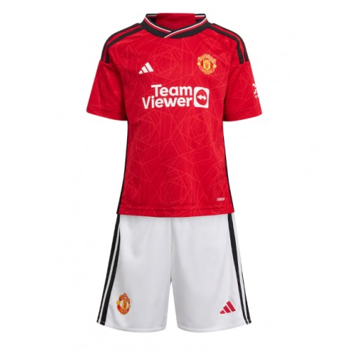 Manchester United Marcus Rashford #10 Hemmakläder Barn 2023-24 Kortärmad (+ Korta byxor)